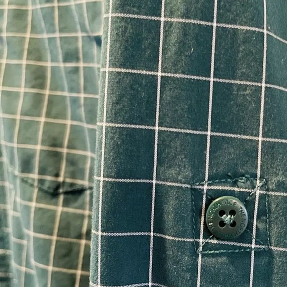 The North Face  Shirt Mens Size Small Green Plaid Long Sleeve Button - Picture 10 of 15
